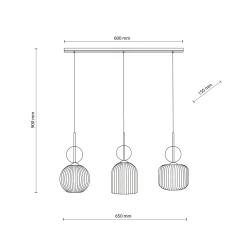 Lampadari Cucina-Selezionato da Mazzolaluce lampadario oro barra 3 vetri pendenti ambra bianco per tavolo cucina