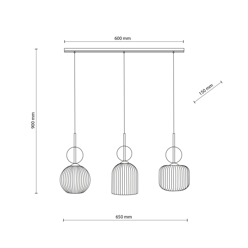 Lampadari Cucina-Selezionato da Mazzolaluce lampadario oro barra 3 vetri pendenti ambra bianco per tavolo cucina