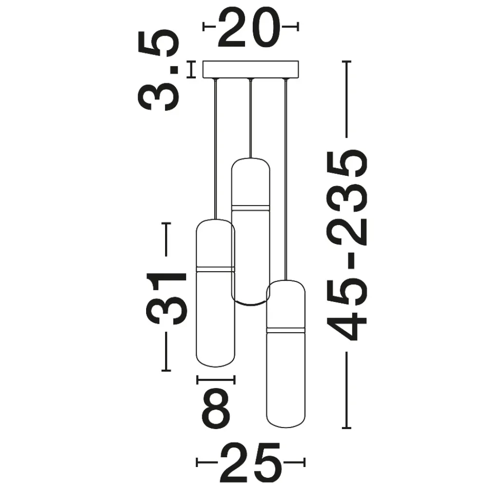 Lampadario Camera Da Letto-Selezionato da Mazzolaluce Lampadario oro con capsule pendenti in vetro ambra per camera da letto moderna