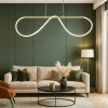 Lampadari Moderni-Selezionato da Mazzolaluce Lampadario oro design moderno da soggiorno tubo led 29w 3000k