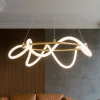 Lampadari Moderni-Selezionato da Mazzolaluce Lampadario oro design tubo led di silicone per soggiorno
