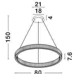 Lampadari Moderni-Selezionato da Mazzolaluce Lampadario oro led 47w 3500k cerchio di cristallo per soggiorno