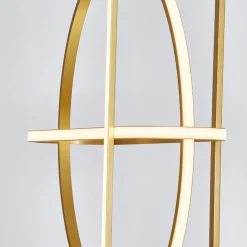 Lampadari Moderni-Selezionato da Mazzolaluce Lampadario oro led 49w 3000k design per soggiorno moderno