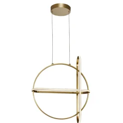 Lampadari Moderni-Selezionato da Mazzolaluce Lampadario oro led 49w 3000k design per soggiorno moderno