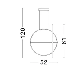 Lampadari Moderni-Selezionato da Mazzolaluce Lampadario oro led 49w 3000k design per soggiorno moderno