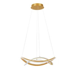 Lampadari Moderni-Selezionato da Mazzolaluce Lampadario oro led 87w 3000k dimmerabile moderna