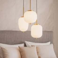 Lampadario Camera Da Letto-Selezionato da Mazzolaluce Lampadario oro 3 luci a grappolo per camera da letto