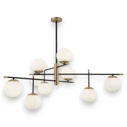 Lampadari Moderni-Maytoni Lampadario oro nero per soggiorno salotto nostalgia
