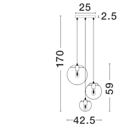 Lampadario Camera Da Letto-Selezionato da Mazzolaluce Lampadario oro nero vetri a cascata per camera da letto