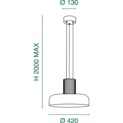 Lampadari Cucina-Fabas Luce Lampadario oro per cucina cupola vetro nero lunar