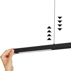 Lampadari Moderni-Selezionato da Mazzolaluce Lampadario oro per scrivania ufficio saliscendi con sensore accensione dimmer