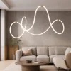 Lampadari Moderni-Selezionato da Mazzolaluce Lampadario oro tubo led silicone moderna