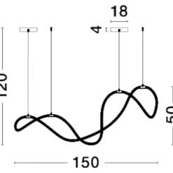 Lampadari Moderni-Selezionato da Mazzolaluce Lampadario oro tubo led silicone moderna
