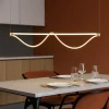 Lampadari Moderni-Selezionato da Mazzolaluce Lampadario oro tubo silicone led 38w 3000k per soggiorno moderno