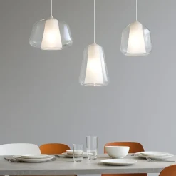 Lampadari Moderni-Top Light Lampadario oro vetri trasparenti per soggiorno toplight