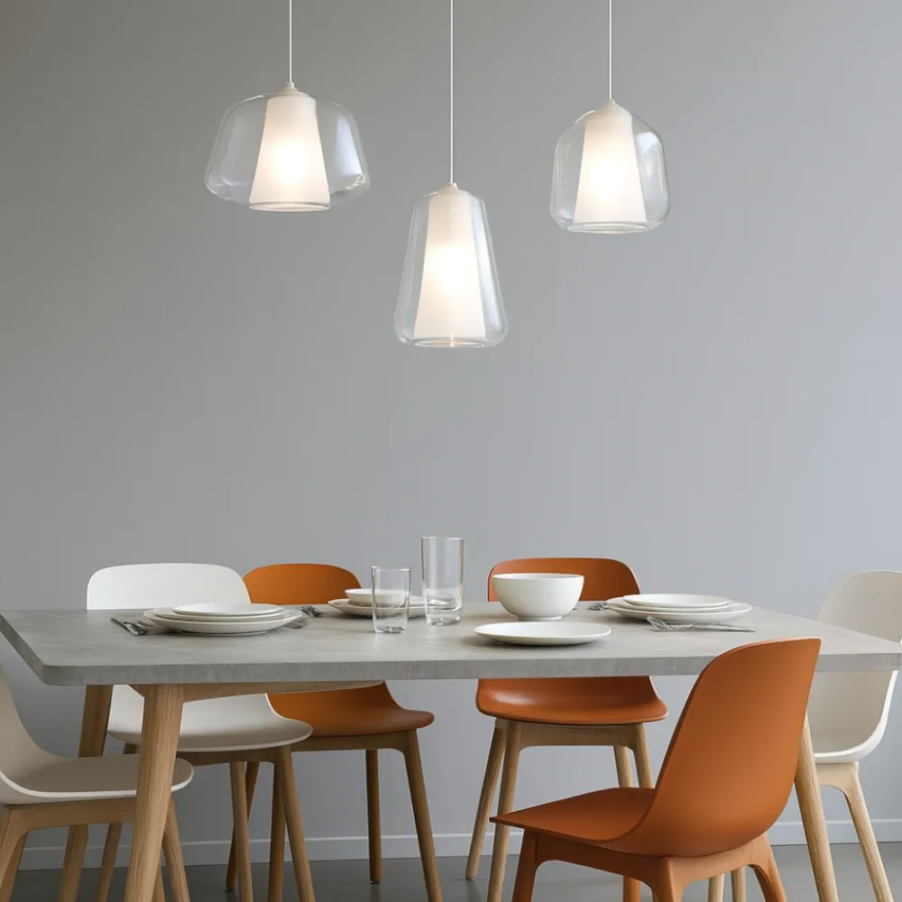Lampadari Moderni-Top Light Lampadario oro vetri trasparenti per soggiorno toplight