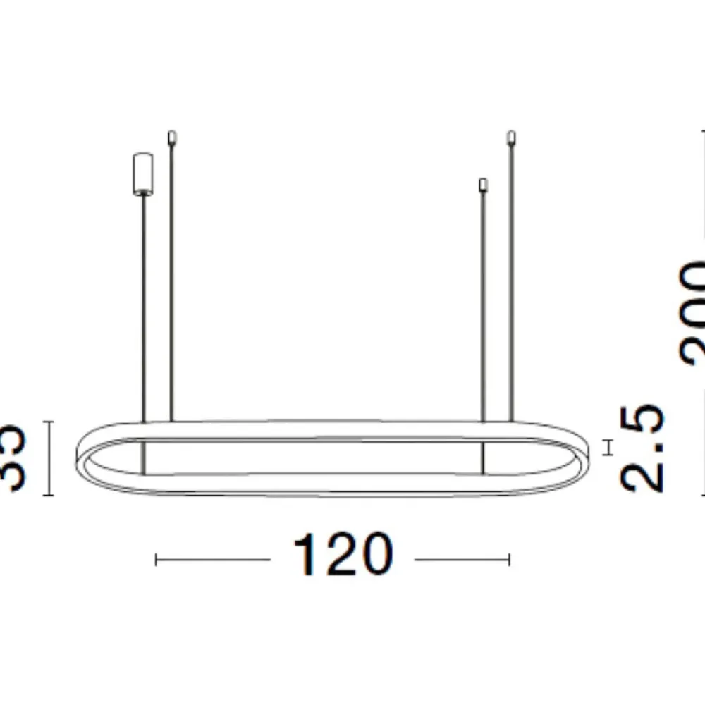 Lampadari Cucina-Selezionato da Mazzolaluce Lampadario ovale bianco led per isola penisola cucina moderna