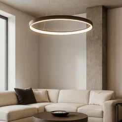 Lampadari Moderni-Vivida International Lampadario ovale moderno vivida lifering-o bronzo led 50w 3000k 4000k