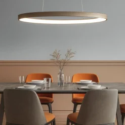 Lampadari Moderni-Vivida International Lampadario ovale moderno vivida lifering-o sabbia led 40w 3000k 4000k