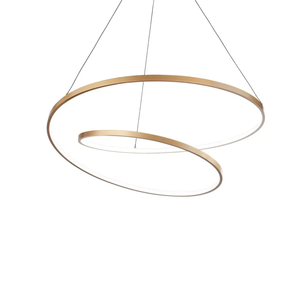 Lampadari Moderni-Ideal Lux Lampadario oz ottone sp d08 dali push led 55w 3000k moderno