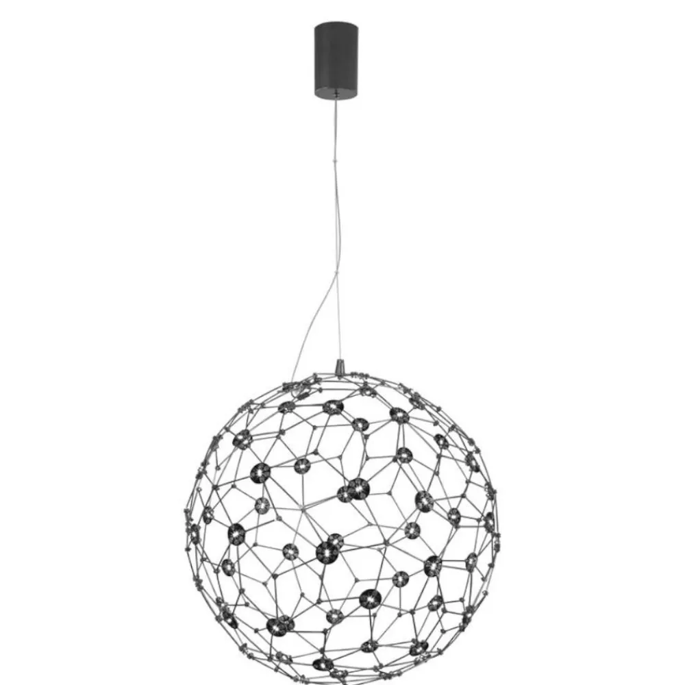 Lampadari Moderni-Selezionato da Mazzolaluce Lampadario palla sfera nera design moderna led 21w 3000k
