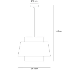 Lampadari Moderni-Selezionato da Mazzolaluce Lampadario paralume a sospensione di tessuto beige