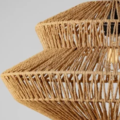 Lampadari Moderni-Selezionato da Mazzolaluce Lampadario paralume di rattan naturale 50 cm