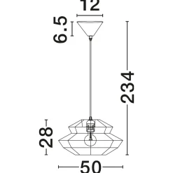 Lampadari Moderni-Selezionato da Mazzolaluce Lampadario paralume di rattan naturale 50 cm