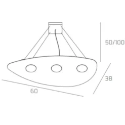 Lampadari Moderni-Top Light Lampadario particolare moderno bianco per soggiorno toplight shape