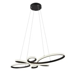 Lampadario Camera Da Letto-Selezionato da Mazzolaluce Lampadario particolare per camera da letto led 32w 3000k nero dimmerabile