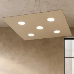 Lampadari Moderni-Top Light Lampadario particolare quadrato moderno sabbia per soggiorno