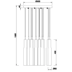 Lampadari Cucina-Selezionato da Mazzolaluce Lampadario pendente cucina led da 2300k a 4000k dimmerabile
