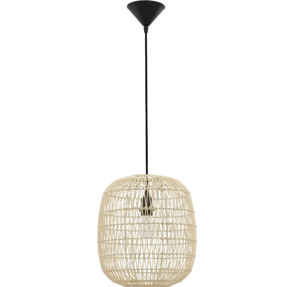 Lampadari Cucina-Selezionato da Mazzolaluce Lampadario pendente in rattan naturale intrecciato 30 cm per cucina
