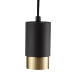 Lampadario Camera Da Letto-Selezionato da Mazzolaluce Lampadario pendente per comodino camera da letto cilindro nero oro
