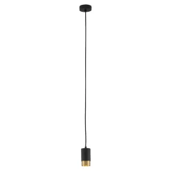 Lampadario Camera Da Letto-Selezionato da Mazzolaluce Lampadario pendente per comodino camera da letto cilindro nero oro