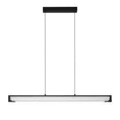Lampadari Cucina-Selezionato da Mazzolaluce Lampadario pendente sospeso nero barra in vetro rigato per tavolo isola cucina