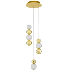 Lampadario Camera Da Letto-Selezionato da Mazzolaluce Lampadario per camera da letto classica 3 sfere pendenti oro