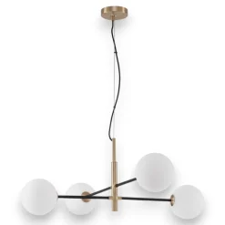 Lampadario Camera Da Letto-Selezionato da Mazzolaluce Lampadario per camera da letto design oro nero