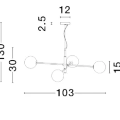 Lampadario Camera Da Letto-Selezionato da Mazzolaluce Lampadario per camera da letto design oro nero