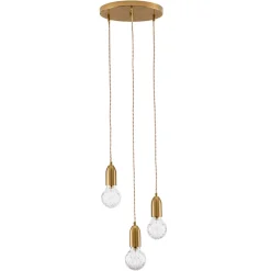 Lampadario Camera Da Letto-Selezionato da Mazzolaluce Lampadario per camera da letto oro grappolo 3 luci per camera da letto