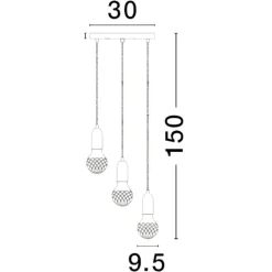 Lampadario Camera Da Letto-Selezionato da Mazzolaluce Lampadario per camera da letto oro grappolo 3 luci per camera da letto