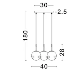 Lampadario Camera Da Letto-Selezionato da Mazzolaluce Lampadario per camera da letto oro sfere vetri fume