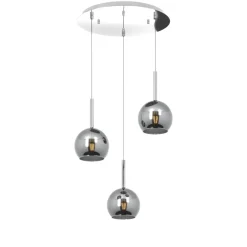 Lampadario Camera Da Letto-Top Light Lampadario per camera da letto sfere vetro cromo