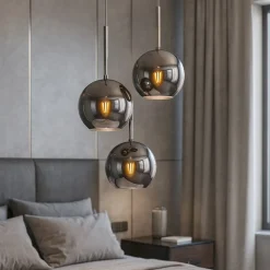 Lampadario Camera Da Letto-Top Light Lampadario per camera da letto vetri cromo