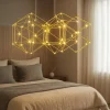 Lampadario Camera Da Letto-Selezionato da Mazzolaluce Lampadario per camera da letto led 29w 3000k costellazione oro