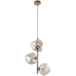 Lampadari Moderni-Selezionato da Mazzolaluce Lampadario per camera da letto verticale design moderno vetri cognac