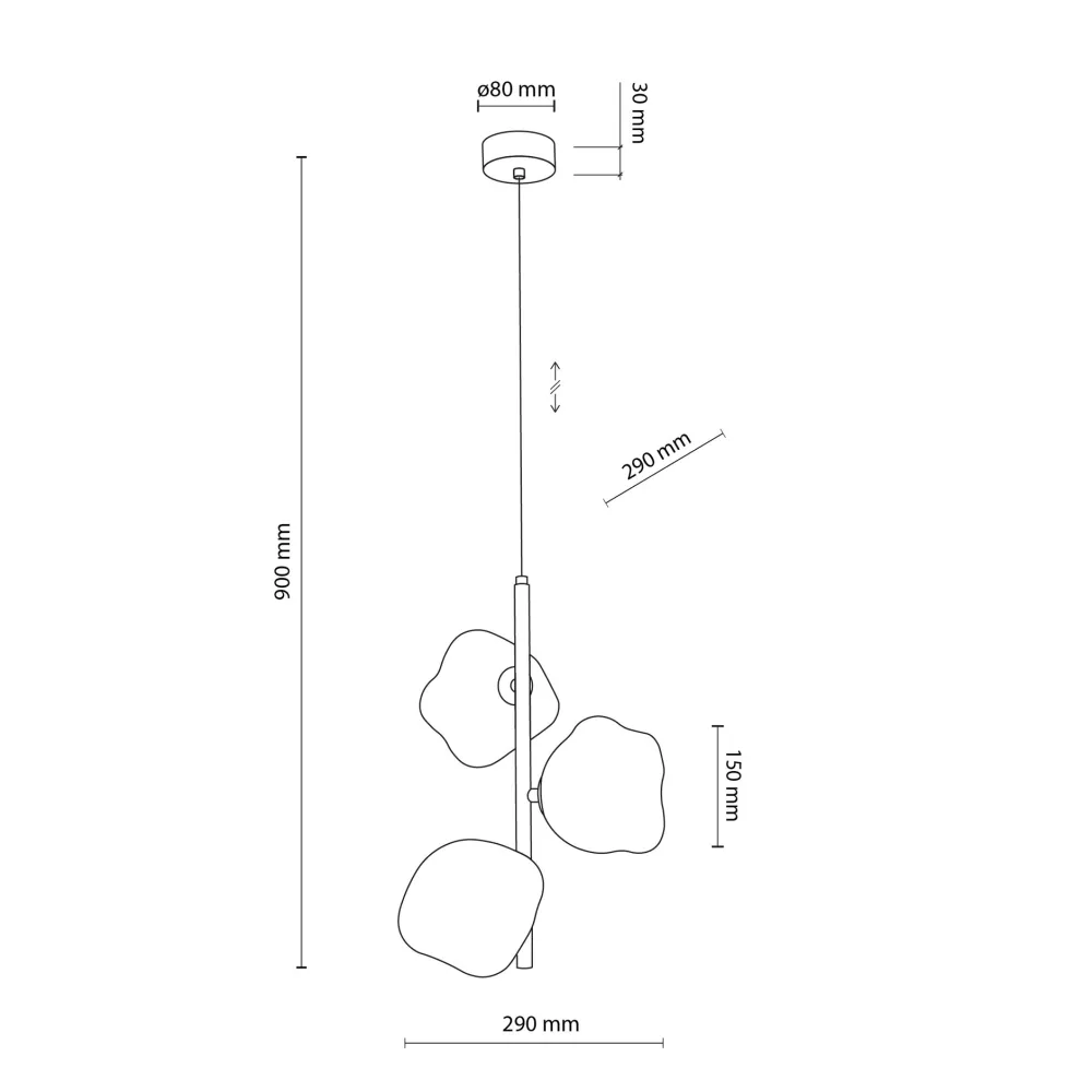 Lampadari Moderni-Selezionato da Mazzolaluce Lampadario per camera da letto verticale design moderno vetri cognac