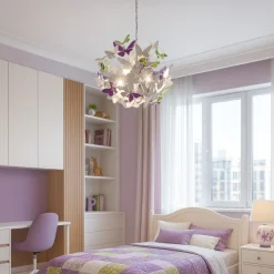 Lampadario Camera Da Letto-Selezionato da Mazzolaluce Lampadario per camera da letto bambina farfalle