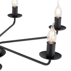 Lampadario Camera Da Letto-Selezionato da Mazzolaluce Lampadario per camera da letto contemporanea nero 5 bracci e14