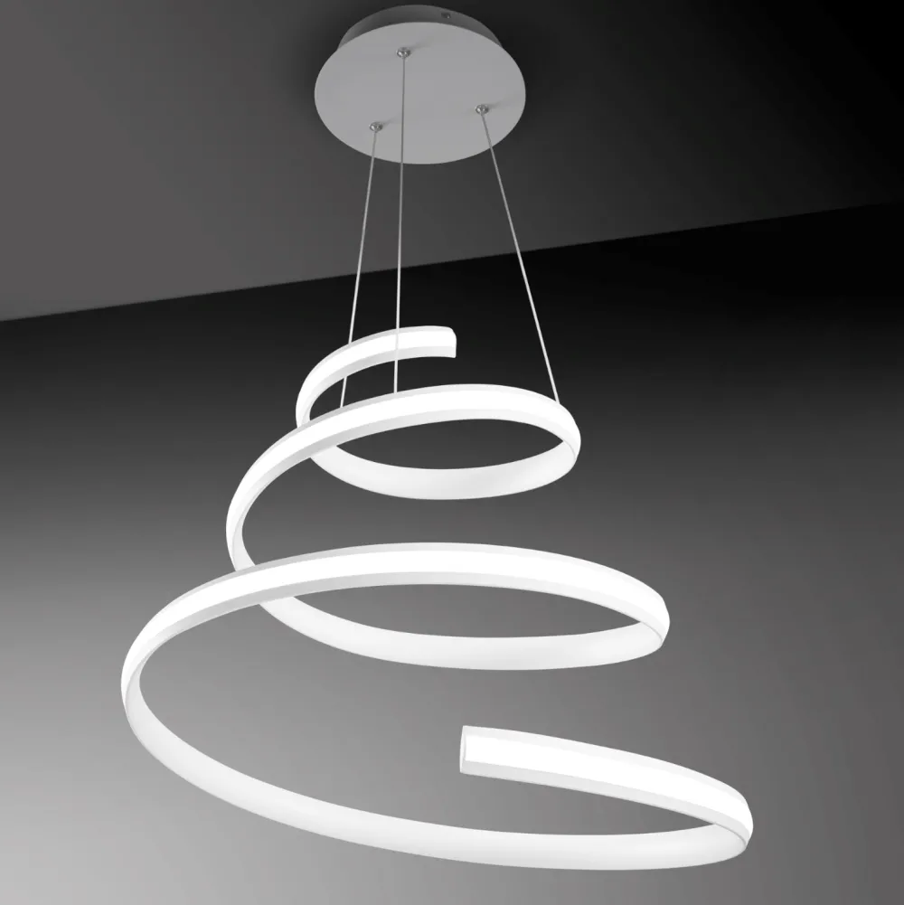 Lampadario Camera Da Letto-Vivida International Lampadario per camera da letto led 40w 3000k spiral vivida